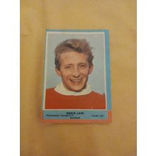 Denis Law - A&BC Red Back Football Quiz Card from 1964 - Man Utd