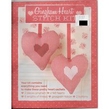 Gingham Heart Cross Stitch Craft Kit Future Publishing from England Unopened
