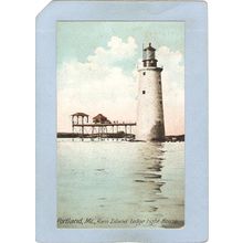 ME Portland Lighthouse Postcard Ram Island Ledge Light lighthouse_box1~178