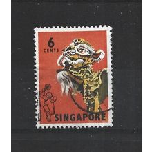 Singapore.SG104 6c Lion Dance.Fine Used.Jun25