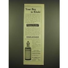 1918 Absorbine Jr. Antiseptic Ad - Your boy in Khaki
