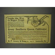 1916 B.F. Avery Southern Queen Cultivator Ad