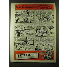 1945 Peters Police Match Ammunition Ad - Peter Peepsight welcomes serviceman
