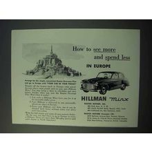 1953 Hillman Minx Car Ad - See More and Spend Less