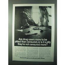 1971 Hammermill Bond Paper Ad - Drug Users Pitied