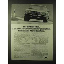 1973 Mercedes-Benz 450 SE Sedan Ad - Prompt to Invest