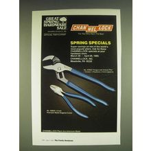 1985 Channellock Ad - 430GH Tongue and Groove Plier, 436GH Diagonal Cutter