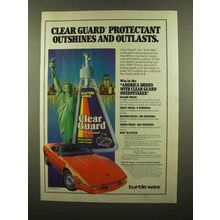1986 Turtle Wax Clear Guard Ad - Outshines