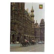 THE MARKET PLACE, BRUSSELS, Belgium .used postcard 1984 postmark BRUXELLES =