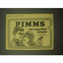 1966 Pimms Alcohol Ad - Pimms - for together people