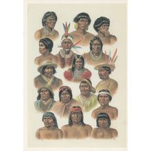 16 Red Indian Headwear Hairstyles Artist German Postcard