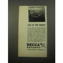 1956 Decca Records Ad - Carmen Cavallaro - Jazz at the Embers