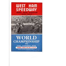 West Ham World Championship Round 1954 speedway programme