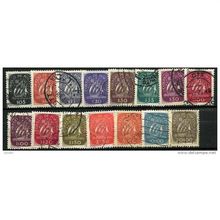 1943/1949 15 different values - #132 fine used (o)