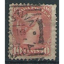 Canada 1876 SG87 10c Pale Lilac-Magenta Good/Fine Used ... .