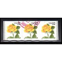Used 3054 32c Yellow Rose Very Fine PNC 2223/3 PA3682