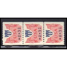 CVP31 32c Shield Very Fine MNH Dry Gum Strip of 3 PA5119