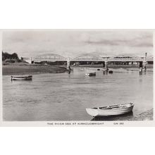The River Dee Sailing Boat Boats Kirkcudbright Scotland Real Photo Postcard
