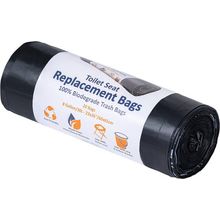 Alpcour Compostable Waste Bags for Portable Toilet Seat[ ]