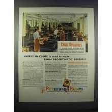1946 Pittsburgh Paints Ad - Prophylactic Brushes