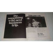 1967 TWA Airlines and Hilton Hotels Ad - Something Wild