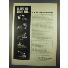 1967 U.S. Naval Laboratories in California Ad