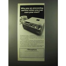 1971 Dictaphone Ansafone Ad - Why Pay Service