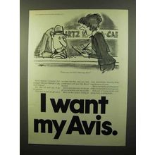 1975 Avis Car Rental Ad - Cartoon