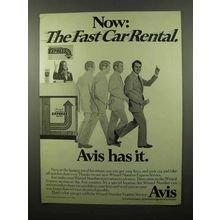 1975 Avis Car Rental Ad - No The Fast Car Rental