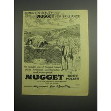 1948 Nugget Boot Polish Ad - Britain for Beauty - Lands End