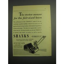 1948 Shanks Firefly Mower Ad - The motor mower for the fair-sized lawn