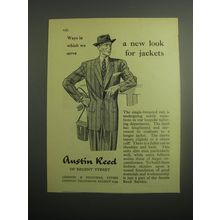 1948 Austin Reed Single-Breasted Suit Ad - A new look for jackets