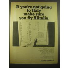 1966 Alitalia Airline Ad - If you're not going to Italy make sure you fly