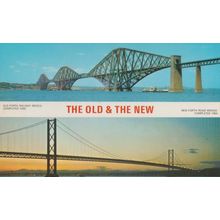 The Old & The New Forth Bridge Before & After Reconstruction Scottish Postcard