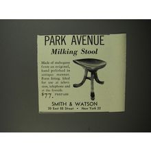 1953 Smith & Watson Park Avenue Milking Stool Advertisement