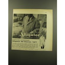 1959 Alligator Coats Advertisement - Completely waterproof: Alligator all Dacron