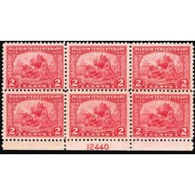 549, Mint NH 2¢ Plate Block of Six Stamps CV $135 ^ Stuart Katz