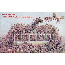 Altrincham Manchester Disaster Coach Transport Bus Comic Old Postcard
