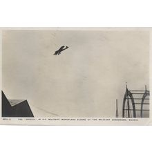 Bristol Monoplane War Aircraft At Military Aerodrome Madrid Old Postcard