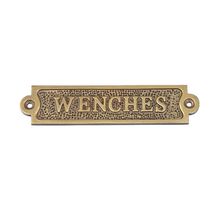 Pack Of 2] Antique Brass Wenches Sign 6"