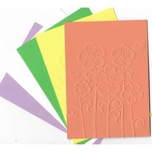 A6 Embossed Card. 10 Sheets. Floral. Cardmaking Scrapbooking Crafts Toppers