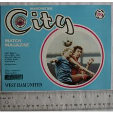 1982 programme Manchester City v. West Ham United