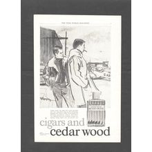 CEDAR WOOD AFTER SHAVE (cigars) :- Original Vintage 1960 Advert ~ POST FREE