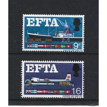 GB.European Free Trade Association set of 2.Mounted Mint.Jul25a
