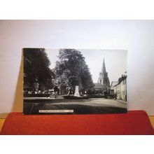 THE VILLAGE & CHURCH, EASTHAM, CHESHIRE unused vintage postcard RP =