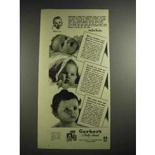 1941 Gerber's Baby Food Ad - Cereal, Vegetables