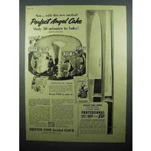 1941 Sperry Drifted Snow Flour Ad - Perfect Angel Cake