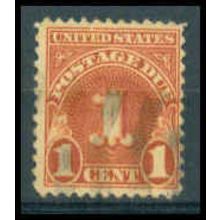 Used J80 1c Postage Due Barely Clears WA1284