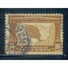 Used 327 10c Map of Louisiana Purchase Just Clears C2743