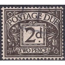 GB 1959 QE2 2d Agate Postage Due used Wmk 179 SG D59 ( 85 )